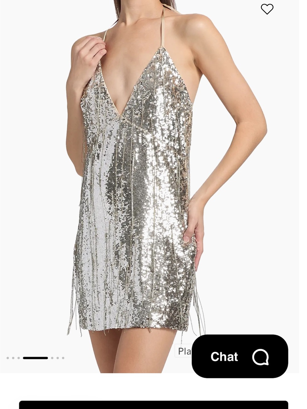 Ramy Brook Annabelle Silver Sequin Mini Slip Dress NWT sz 4/6 retail $795 - Picture 6 of 9